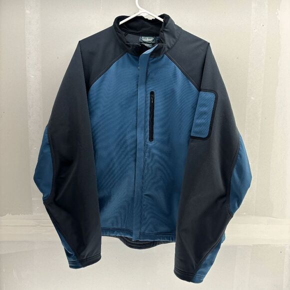 L.L. Bean Early & Late Season Spring Ski Jacket Shell Armpit Zips Blue Black XL - Picture 1 of 10